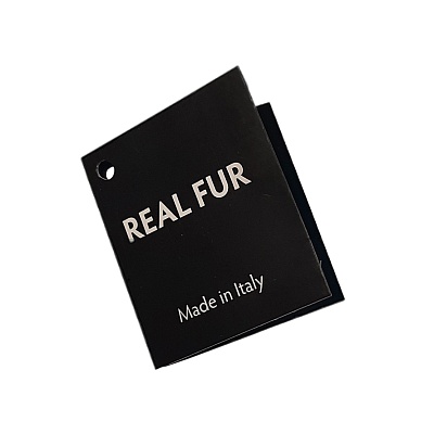 Бирка с печатью картонная REAL FUR